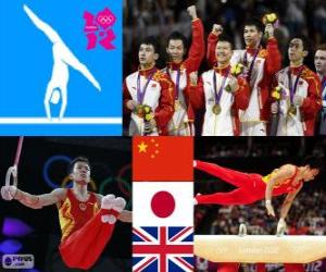 Rompicapo di Podio Ginnastica artistica uomini Concorso a squadre, Cina, Giappone e Regno Unito - Londra 2012-