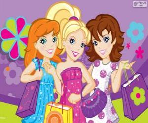 Rompicapo di Polly Pocket shopping con i suoi amici