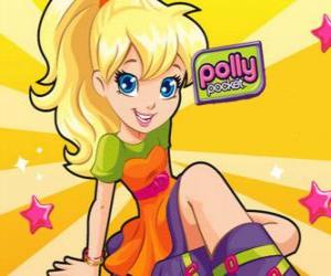 Rompicapo di Polly seduta sul pavimento, la protagonista principale di Polly Pocket