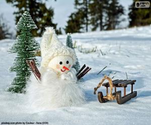 Rompicapo di Pupazzo di neve e la slitta