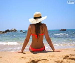 Rompicapo di Ragazza sulla spiaggia