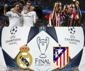 Rompicapo di Real Madrid vs Atletico. Finale di UEFA Champions League 2013-2014. Estadio da Luz, Lisbona, Portogallo