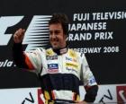 Fernando Alonso nel pódium
