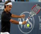 Roger Federer pronto per un colpo