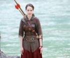 Susan Pevensie con le sue armi, arco e frecce