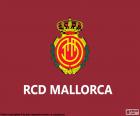 Bandiera del Real Club Deportivo Mallorca con sfondo rosso