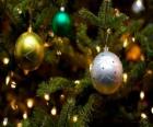 Tre palle di Natale da appendere albero