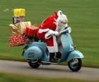 Santa su scooter