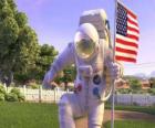 Capitano Charles Chuck Baker, battendo la bandiera americana a sbarcare sul Planet 51