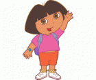 Dora l'esploratrice, con una camicia rosa