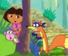 Dora e Boots la scimmia nascondere il cattivo di Zorro
