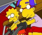 Lisa lungo migliore amico Brat, Milhouse giocando con i pedali della macchina