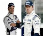 Rubens Barrichello e Nicolas Hülkenberg, i piloti del team Williams F1