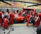 Ferrari pit stop pratica, Shanghai 2010