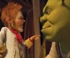 Shrek è ingannato con la firma di un patto con il negoziatore affabile Tremotino