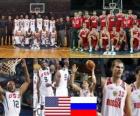 Stati Uniti - Russia, quarto a fine 2010 del Campionato mondiale di pallacanestro maschile in Turchia