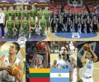 Lituania - Argentina, quarto a fine 2010 del Campionato mondiale di pallacanestro maschile in Turchia