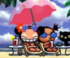 Pucca, Garu e Mio gatto sulla spiaggia