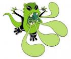 Upchuck ou Vomito è un piccolo alieno con quattro linguette adesive