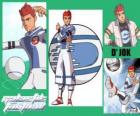 D'jok è il giocatore protagonista della squadra Snow Kids, ha il numero 9