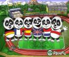 Diversi Panfu T-shirt panda di alcune squadre nazionali