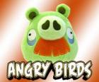 Maiale con i baffi, il maiale si è evoluto de Angry Birds o Uccelli Arrabbiati