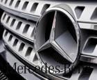 Logo Mercedes, Mercedes-Benz, marca di veicoli tedesca. Stella a tre punte di Mercedes