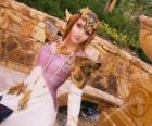 La bella Principessa Zelda con una rosa in mano