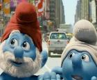 Grande Puffo e Tontolone, le strade di Manhattan. - I Puffi, film -