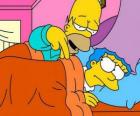 Homer e Marge a letto