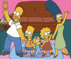 La famiglia Simpson nella sua casa a Springfield