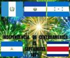 Indipendenza del Centro America, 15 settembre 1821. Commemorazione di indipendenza dalla Spagna, nei paesi moderni del Guatemala, Honduras, El Salvador, Nicaragua e Costa Rica