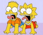 Bart e Lisa urlare