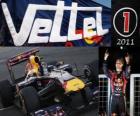 Sebastian Vettel, Formula 1 Campione del Mondo 2011 con la Red Bull Racing, è il più giovane campione del mondo
