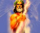 Zeus, il dio greco del cielo e del tuono e il re di dèi olimpici