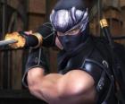 Guerriero ninja con la spada in mano