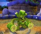 Skylander Stump Smash, la creatura martello ha tronchi al posto delle braccia. Skylanders Vita