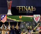 Atletico Madrid vs Athletic Bilbao. Finale Europa League 2011-2012 nello stadio nazionale a Bucarest, Romania