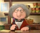 Signora Goggins, l'impiegata postale del villaggio di Greendale