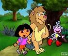 Dora, Boots e il leone nel parco