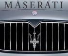 Logo della Maserati, auto sportive del marchio italiano