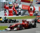 Fernando Alonso festeggia la vittoria del Grand Prix di Germania 2012