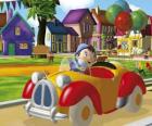 Noddy guidando l'auto