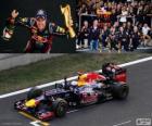 Sebastian Vettel festeggia la vittoria nel Gran Premio di Corea del sud 2012
