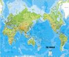 Mappa del mondo. Planisfero. Proiezione di Mercatore