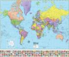 Mappa con i confini dei paesi del mondo