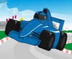 Auto da corsa F1 blu