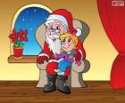 Bambina con Babbo Natale