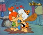 I belli bambini Pebbles Flintstone e Bam Bam Rubble