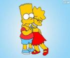 Lisa e Bart abbracciato come buoni fratelli